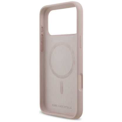 Husa MagSafe pentru Apple iPhone 17 Pro Max, Karl Lagerfeld, Ring Karl & Choupette, Roz
