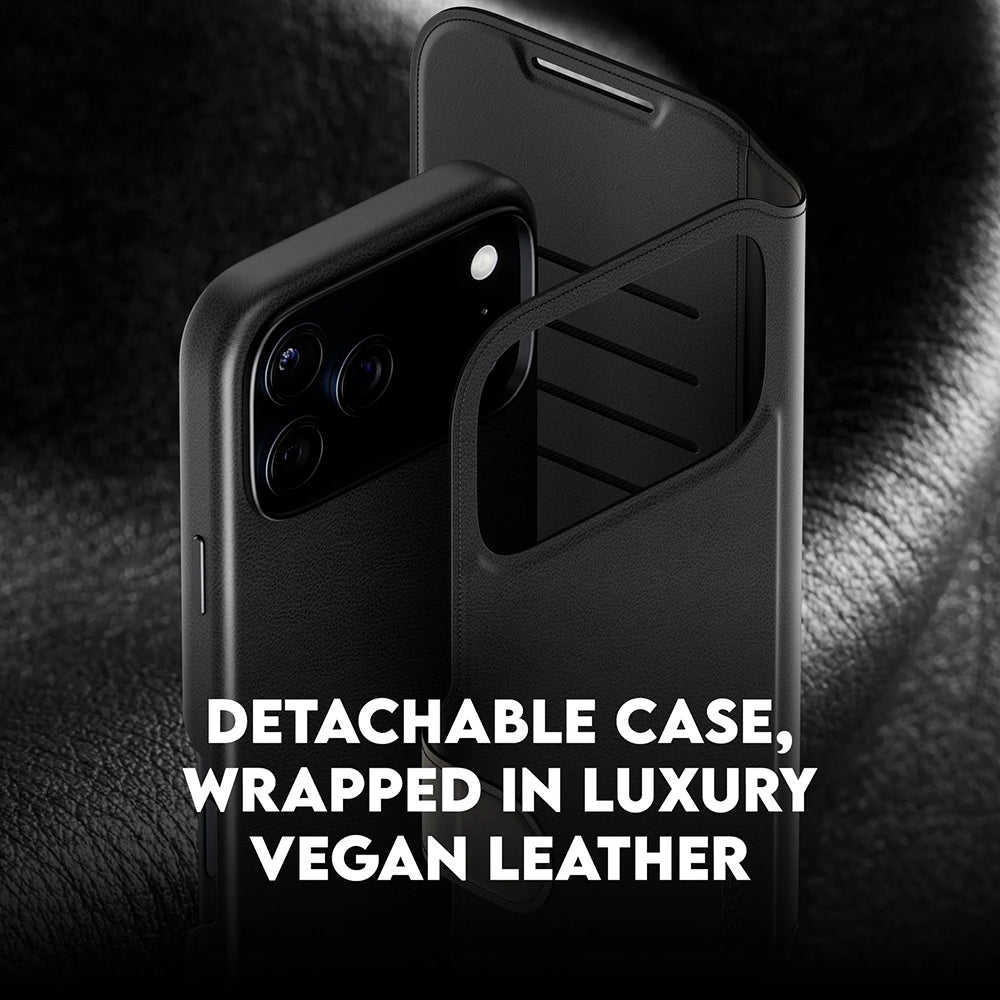 Husa MagSafe pentru Apple iPhone 17 Pro Max, PanzerGlass, Care Feature Tango Two-in-One, Neagra