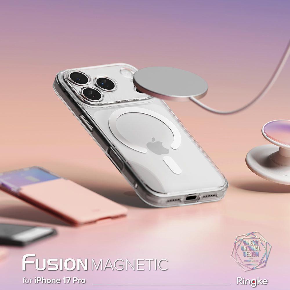 Husa MagSafe pentru Apple iPhone 17 Pro Max, Ringke, Fusion, Transparenta
