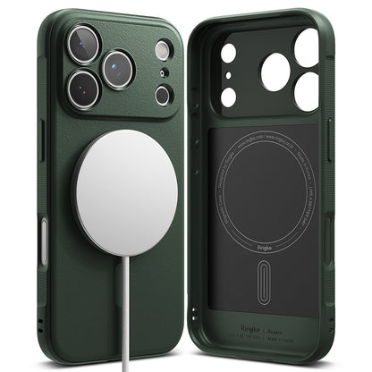 Husa MagSafe pentru Apple iPhone 17 Pro Max, Ringke, Onyx, Verde Inchis
