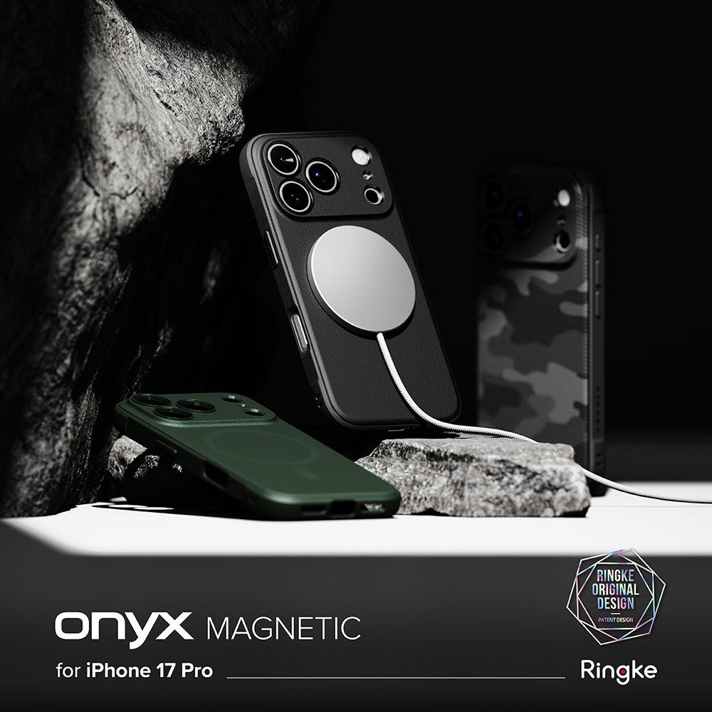 Husa MagSafe pentru Apple iPhone 17 Pro Max, Ringke, Onyx, Verde Inchis