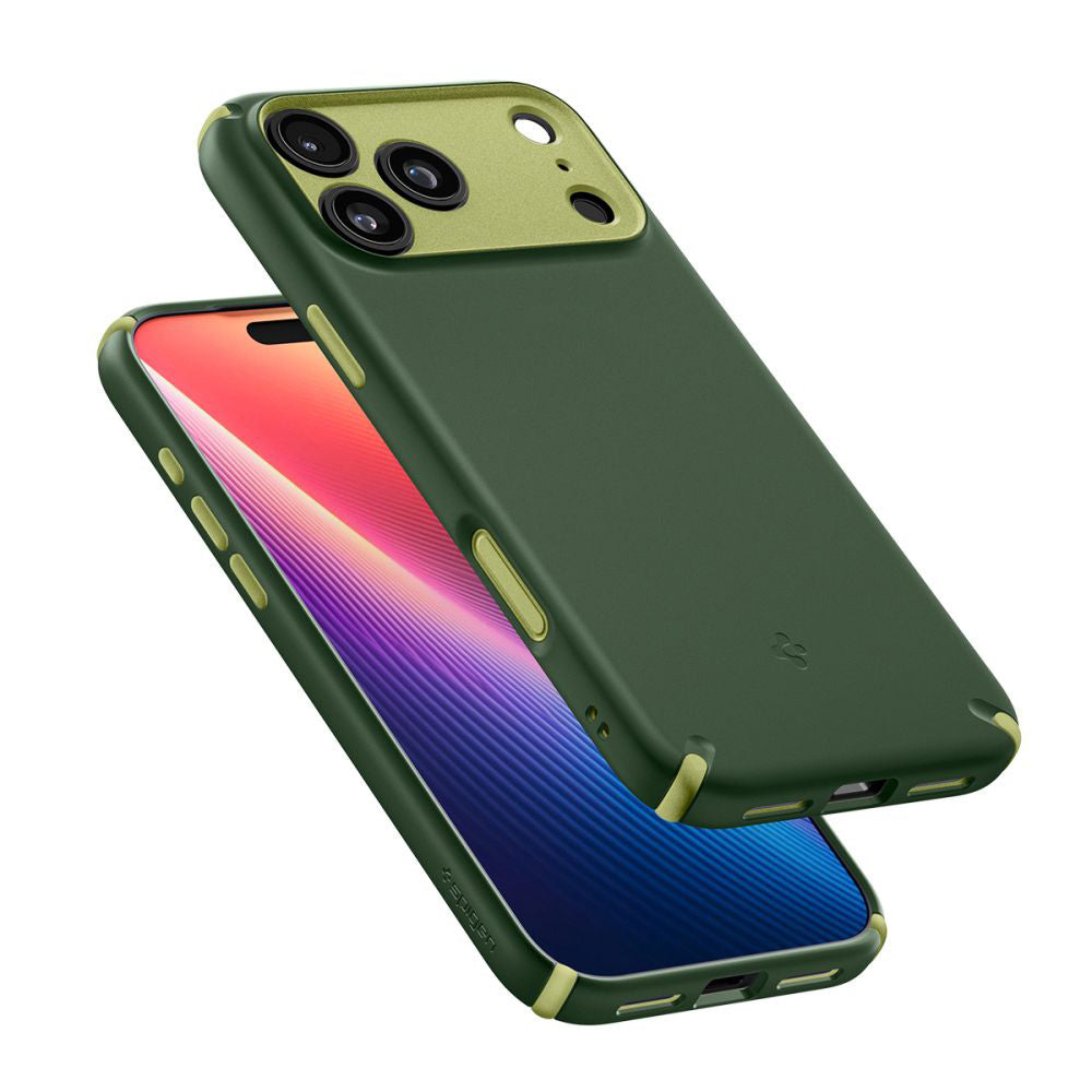 Husa MagSafe pentru Apple iPhone 17 Pro Max, Spigen, Caseology Nano Pop Hybrid, Verde ACS11148