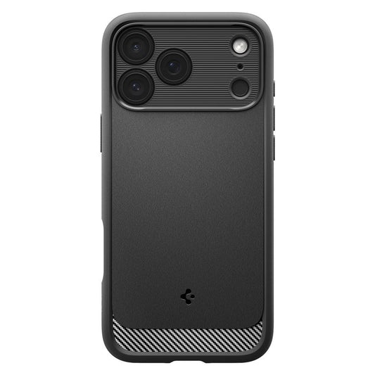 Husa MagSafe pentru Apple iPhone 17 Pro Max, Spigen, Rugged Armor, Neagra Mata