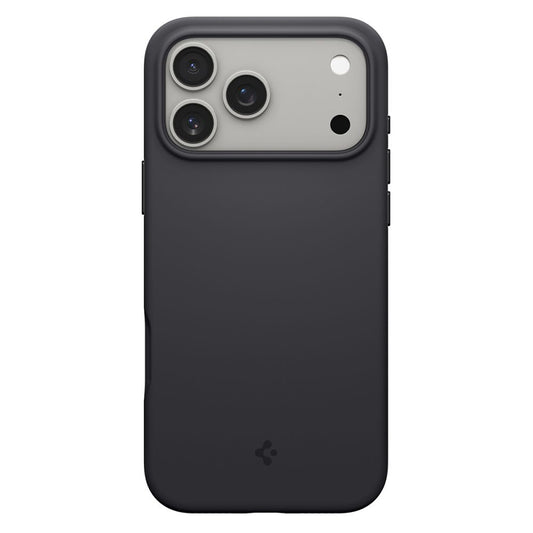 Husa MagSafe pentru Apple iPhone 17 Pro Max, Spigen, Silicone Fit, Neagra
