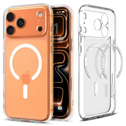 Husa MagSafe pentru Apple iPhone 17 Pro Max, Spigen, Ultra Hybrid, Alba Satinata