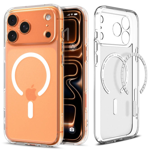 Husa MagSafe pentru Apple iPhone 17 Pro Max, Spigen, Ultra Hybrid, Alba Satinata