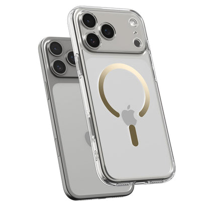 Husa MagSafe pentru Apple iPhone 17 Pro Max, Spigen, Ultra Hybrid, Aurie Transparenta