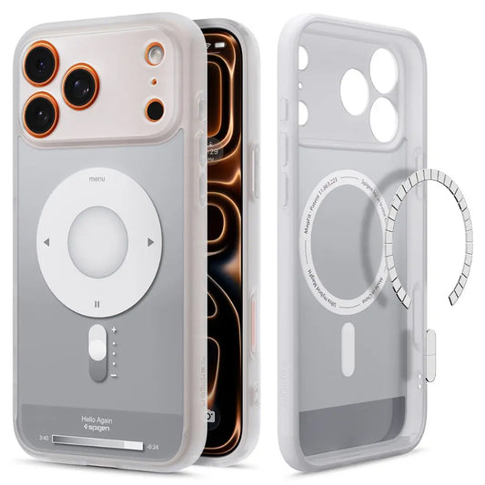 Husa MagSafe pentru Apple iPhone 17 Pro Max, Spigen, Ultra Hybrid Classic, Argintie