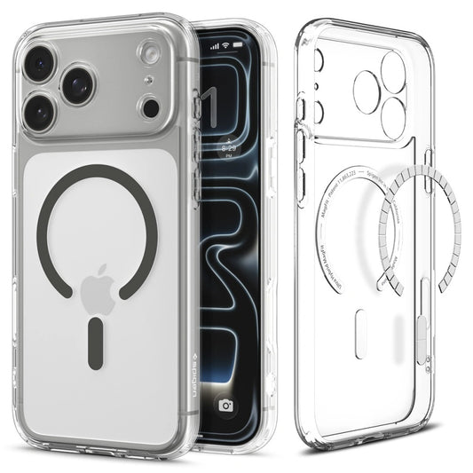 Husa MagSafe pentru Apple iPhone 17 Pro Max, Spigen, Ultra Hybrid, Gri