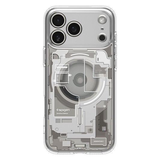 Husa MagSafe pentru Apple iPhone 17 Pro Max, Spigen, Ultra Hybrid Neo One, Transparenta