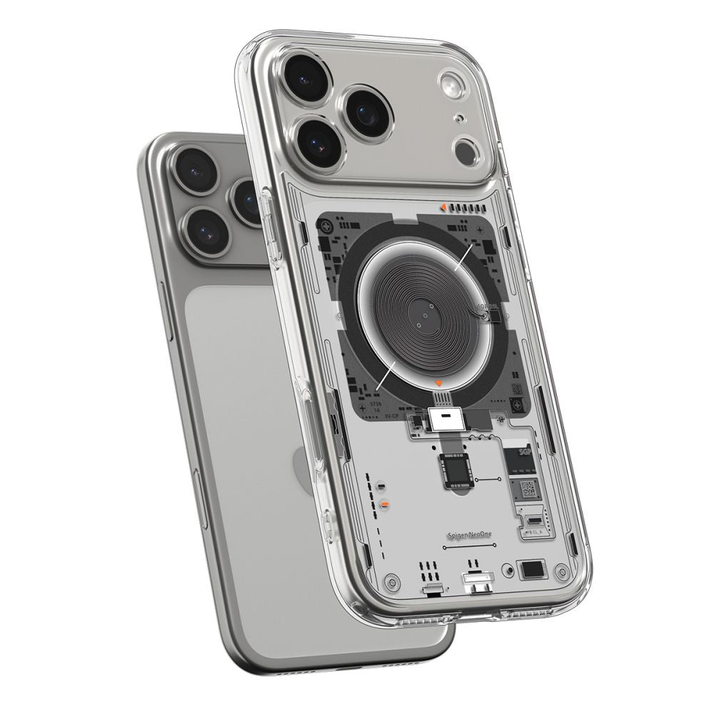 Husa MagSafe pentru Apple iPhone 17 Pro Max, Spigen, Ultra Hybrid Neo One, Transparenta