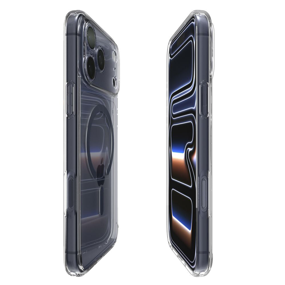 Husa MagSafe pentru Apple iPhone 17 Pro Max, Spigen, Ultra Hybrid, Transparenta Bleumarin ACS11108