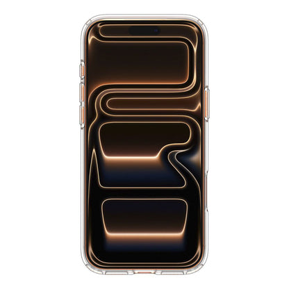 Husa MagSafe pentru Apple iPhone 17 Pro Max, Spigen, Ultra Hybrid, Transparenta Portocalie