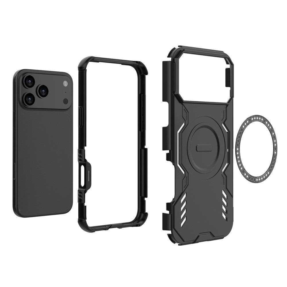 Husa MagSafe pentru Apple iPhone 17 Pro Max, Techsuit, ArmorMag, Neagra