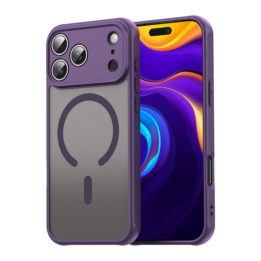 Husa MagSafe pentru Apple iPhone 17 Pro Max, Techsuit, HaloFrost II, Mov