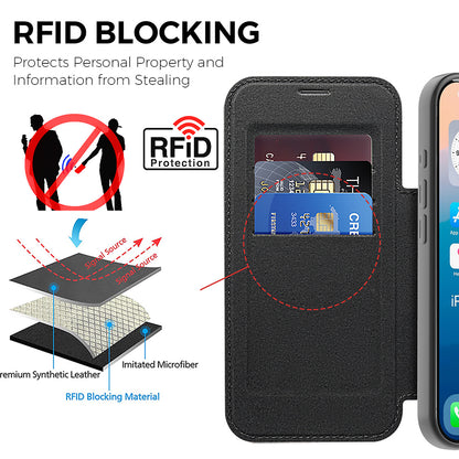 Husa MagSafe pentru Apple iPhone 17 Pro Max, Techsuit, SmartMag Book, Gri