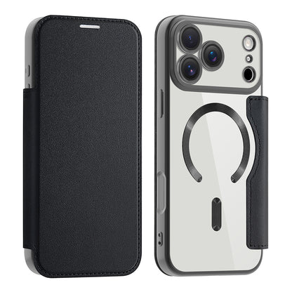 Husa MagSafe pentru Apple iPhone 17 Pro Max, Techsuit, SmartMag Book, Neagra
