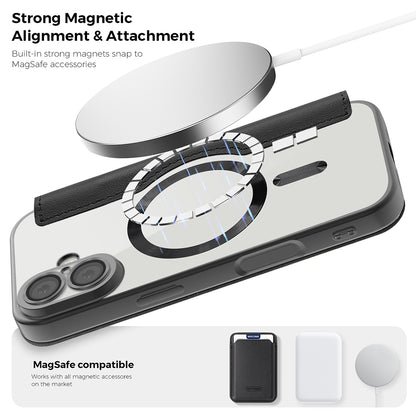 Husa MagSafe pentru Apple iPhone 17 Pro Max, Techsuit, SmartMag Book, Neagra