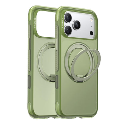 Husa MagSafe pentru Apple iPhone 17 Pro Max, Torras, Ostand O3 Air, Verde Satinata