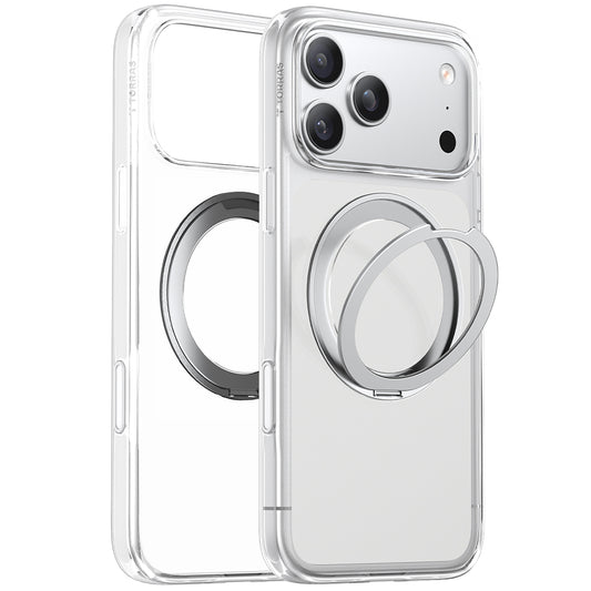 Husa MagSafe pentru Apple iPhone 17 Pro Max, Torras, Ostand Pro, Transparenta