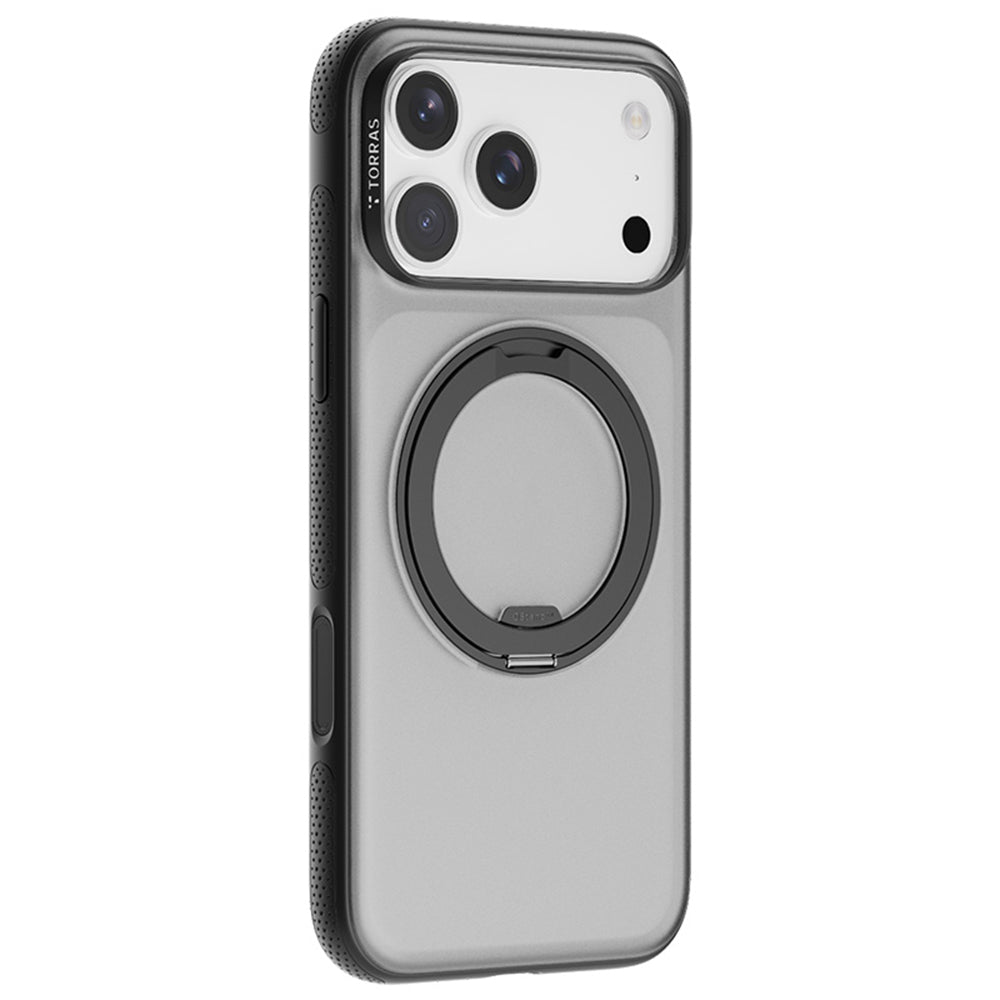 Husa MagSafe pentru Apple iPhone 17 Pro Max, Torras, Ostand R Fitness, Neagra