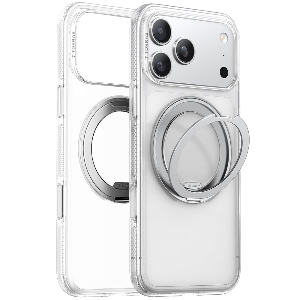 Husa MagSafe pentru Apple iPhone 17 Pro Max, Torras, Ostand R Fitness, Transparenta