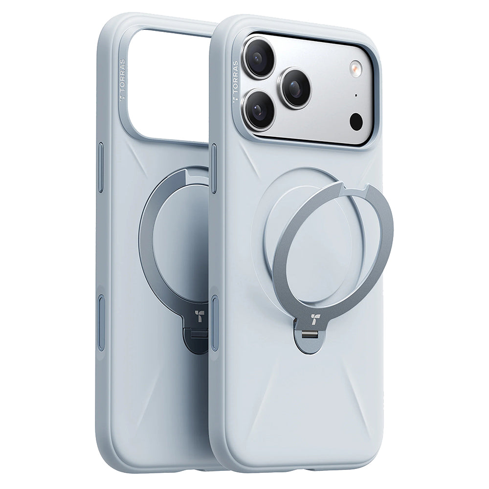 Husa MagSafe pentru Apple iPhone 17 Pro Max, Torras, QPRO Silicone, Albastra Deschis