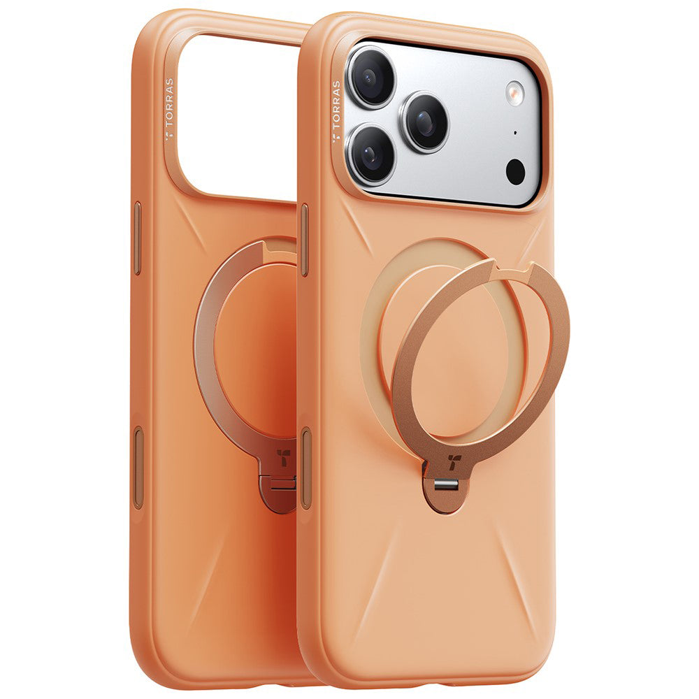Husa MagSafe pentru Apple iPhone 17 Pro Max, Torras, QPRO Silicone, Portocalie