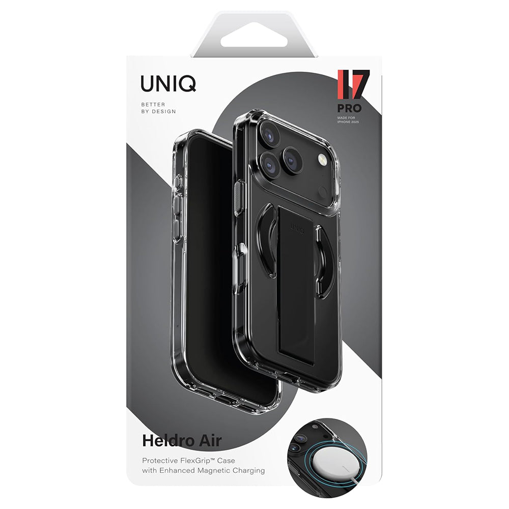Husa MagSafe pentru Apple iPhone 17 Pro Max, UNIQ, Heldro Air MagClick, Neagra