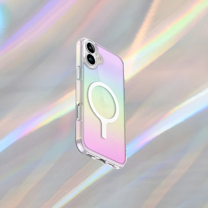 Husa MagSafe pentru Apple iPhone 17 Pro Max, UNIQ, Iridescia MagClick, Bleu Pastel