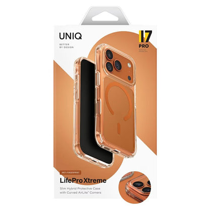Husa MagSafe pentru Apple iPhone 17 Pro Max, UNIQ, LifePro Xtreme MagClick, Portocalie