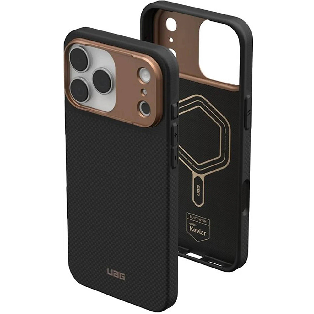 Husa MagSafe pentru Apple iPhone 17 Pro Max, Urban Armor Gear, Fibr Armr, Neagra Bronz