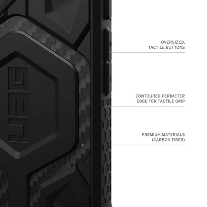 Husa MagSafe pentru Apple iPhone 17 Pro Max, Urban Armor Gear, Monarch Pro Carbon, Neagra