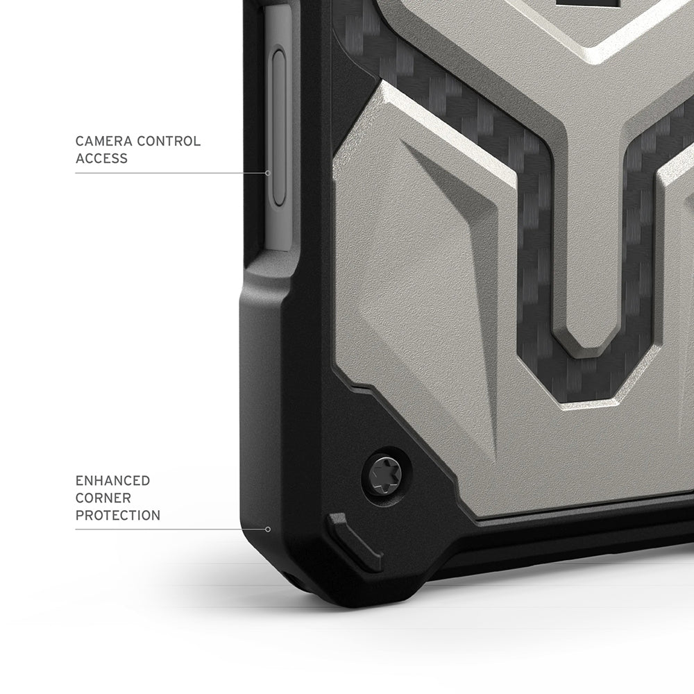 Husa MagSafe pentru Apple iPhone 17 Pro Max, Urban Armor Gear, Monarch Pro Kevlar, Verde