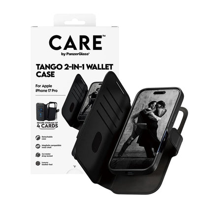 Husa MagSafe pentru Apple iPhone 17 Pro, PanzerGlass, Care Feature Tango Two-in-One, Neagra