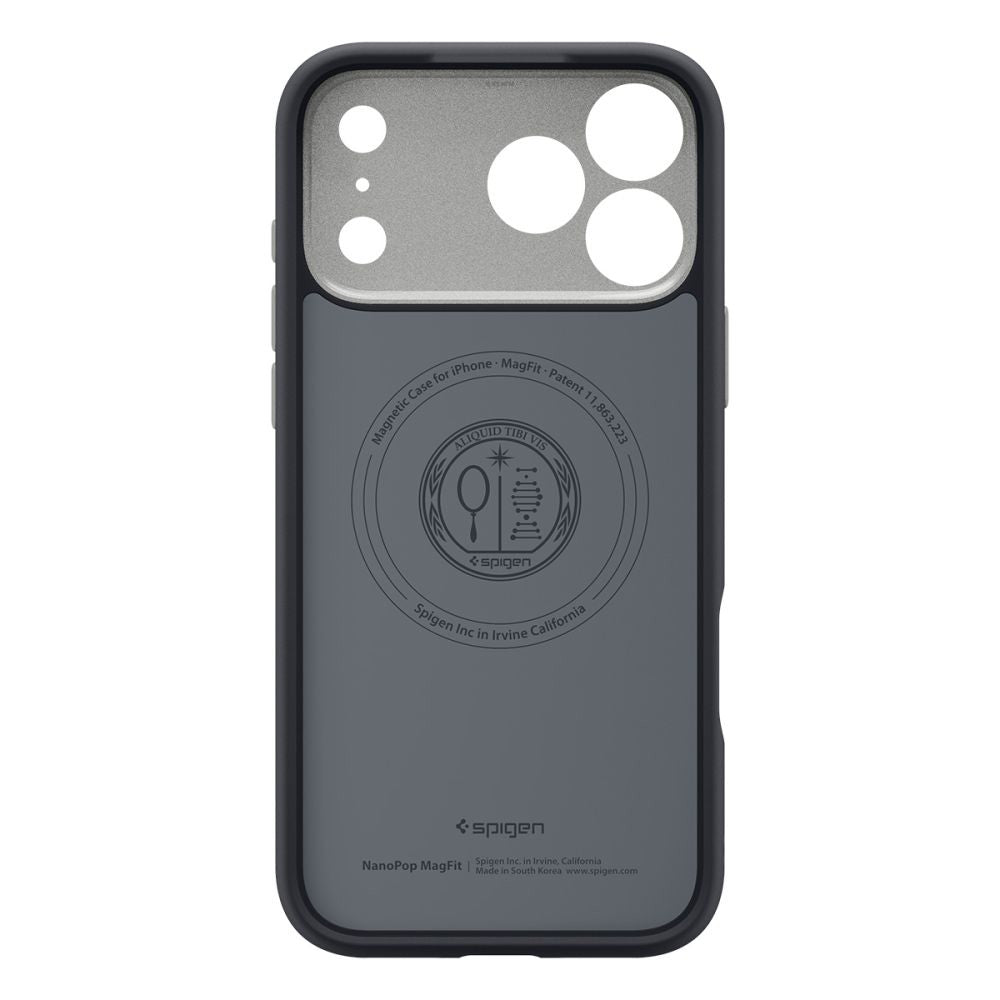 Husa MagSafe pentru Apple iPhone 17 Pro, Spigen, Caseology Nano Pop, Neagra
