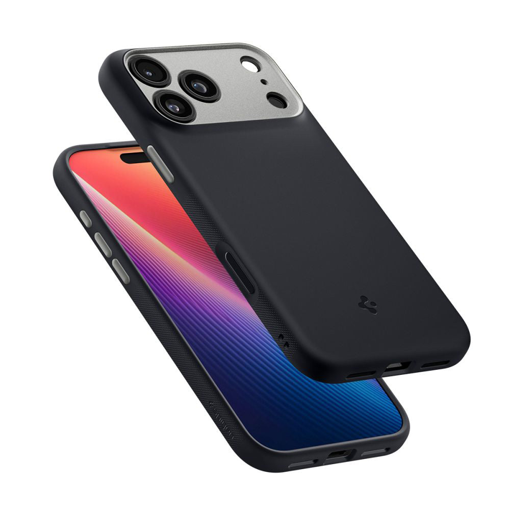 Husa MagSafe pentru Apple iPhone 17 Pro, Spigen, Caseology Nano Pop, Neagra