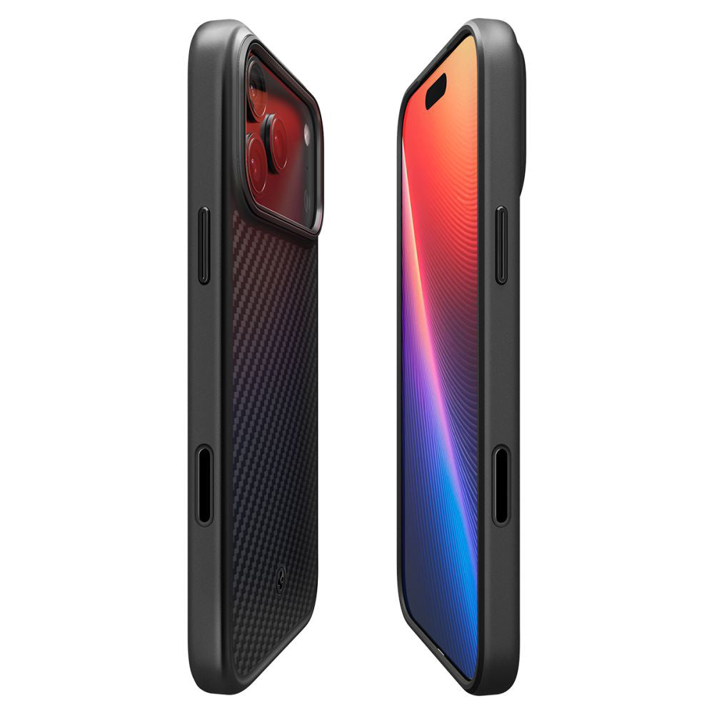 Husa MagSafe pentru Apple iPhone 17 Pro, Spigen, Enzo Aramid T, Neagra