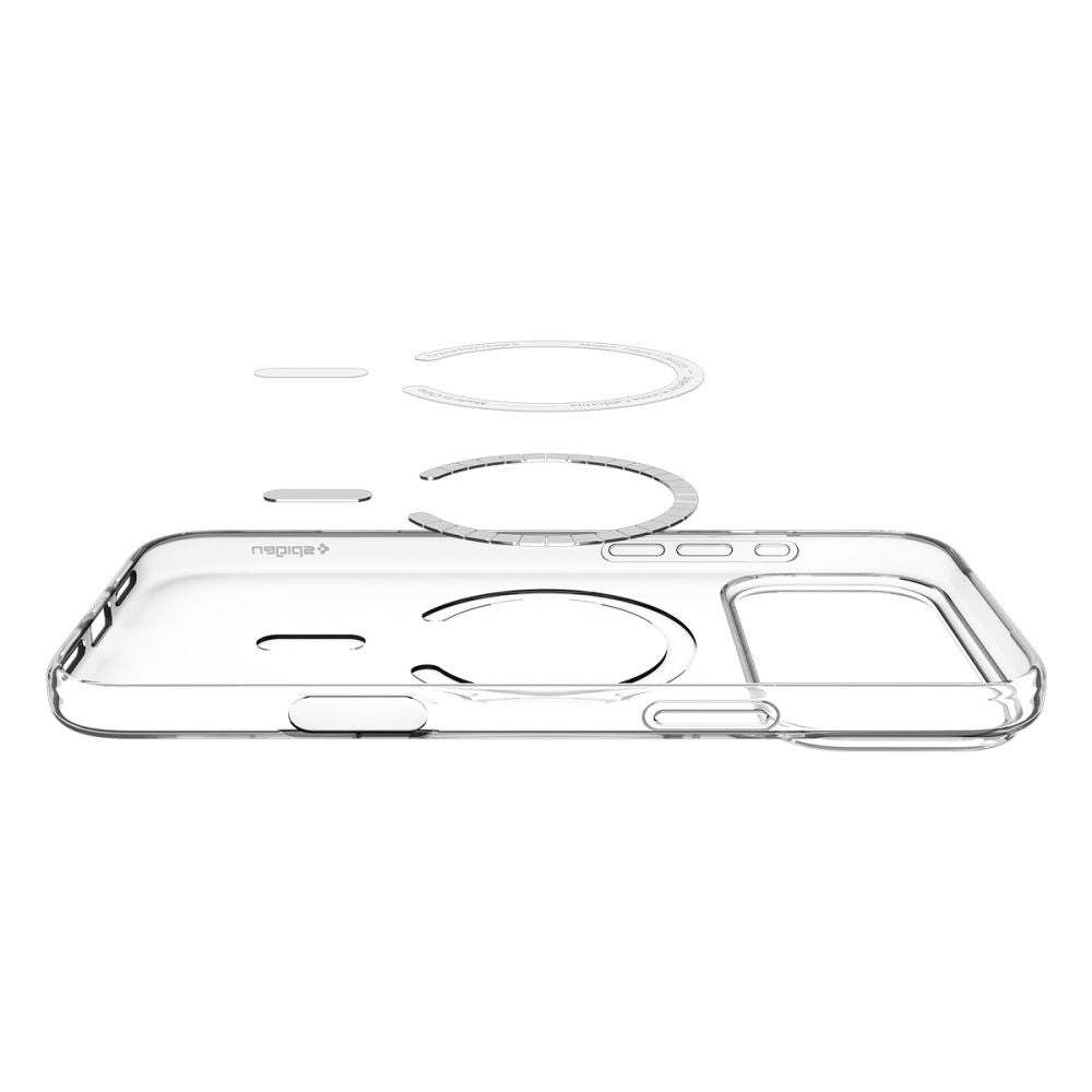 Husa MagSafe pentru Apple iPhone 17 Pro, Spigen, Liquid Crystal , Alba