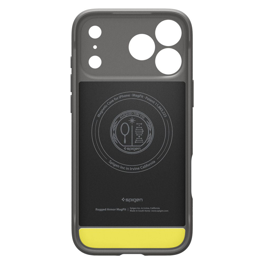 Husa MagSafe pentru Apple iPhone 17 Pro, Spigen, Rugged Armor, Gri