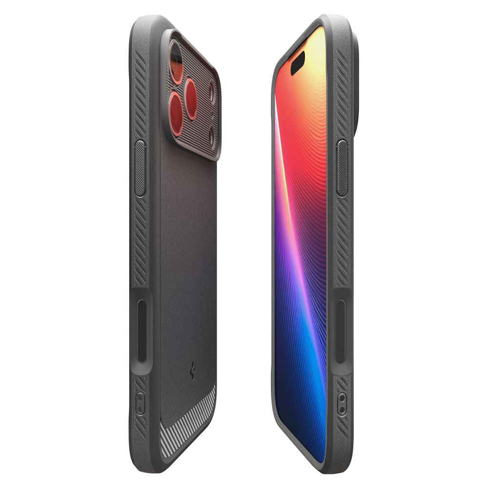 Husa MagSafe pentru Apple iPhone 17 Pro, Spigen, Rugged Armor, Gri