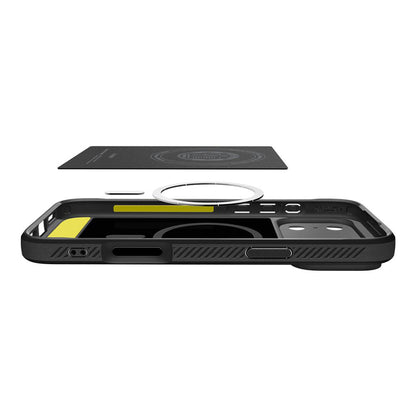Husa MagSafe pentru Apple iPhone 17 Pro, Spigen, Rugged Armor, Neagra Mata