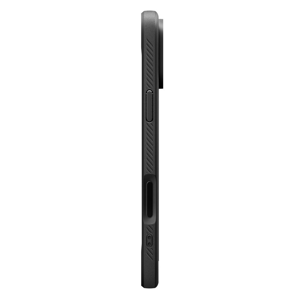 Husa MagSafe pentru Apple iPhone 17 Pro, Spigen, Rugged Armor, Neagra Mata