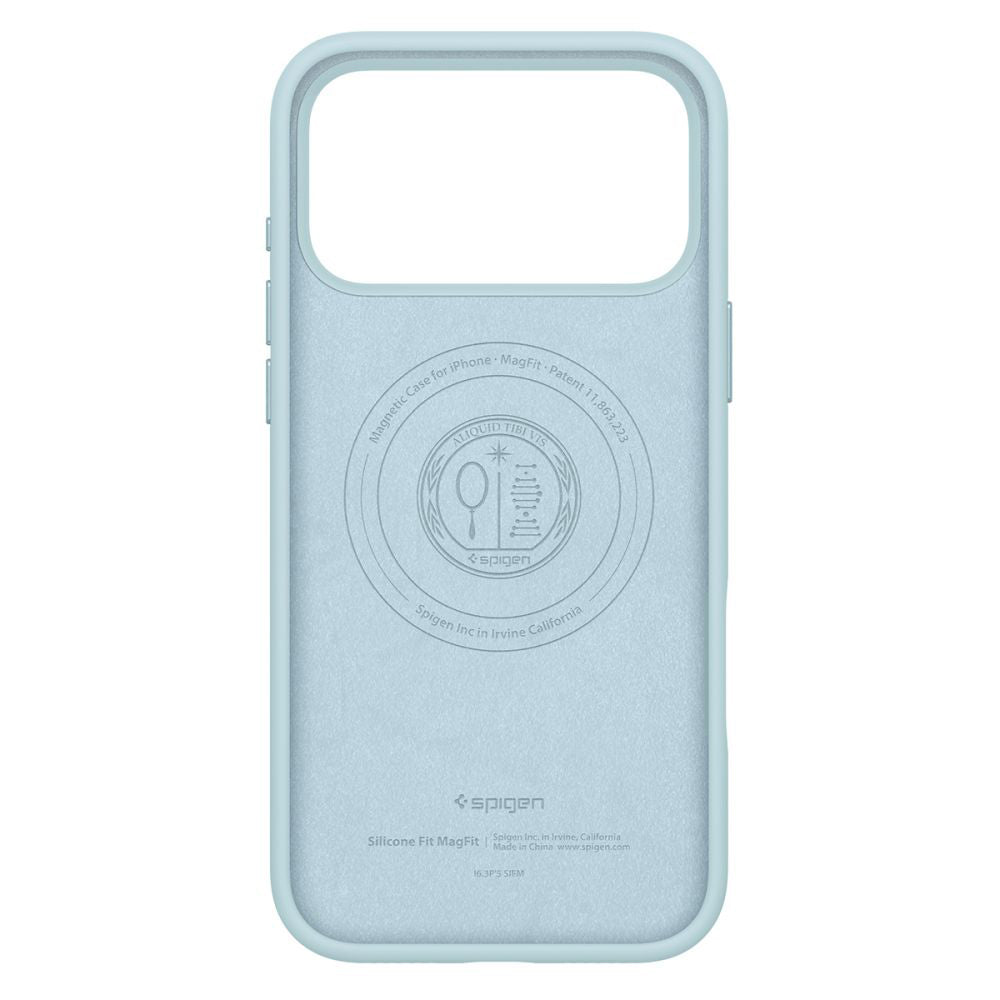 Husa MagSafe pentru Apple iPhone 17 Pro, Spigen, Silicone Fit, Bleu