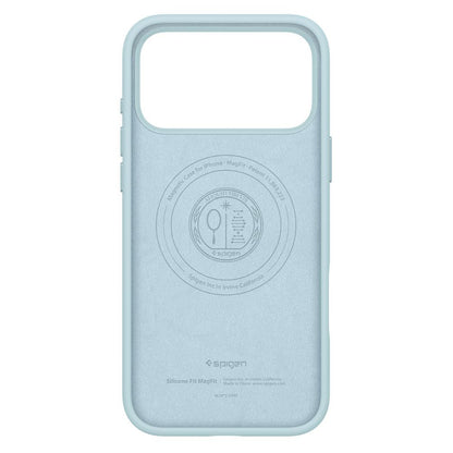 Husa MagSafe pentru Apple iPhone 17 Pro, Spigen, Silicone Fit, Bleu