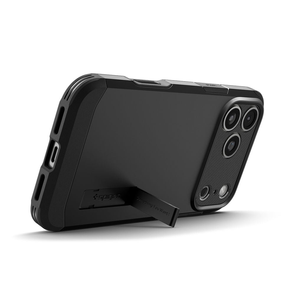 Husa MagSafe pentru Apple iPhone 17 Pro, Spigen, Tough Armor T, Neagra