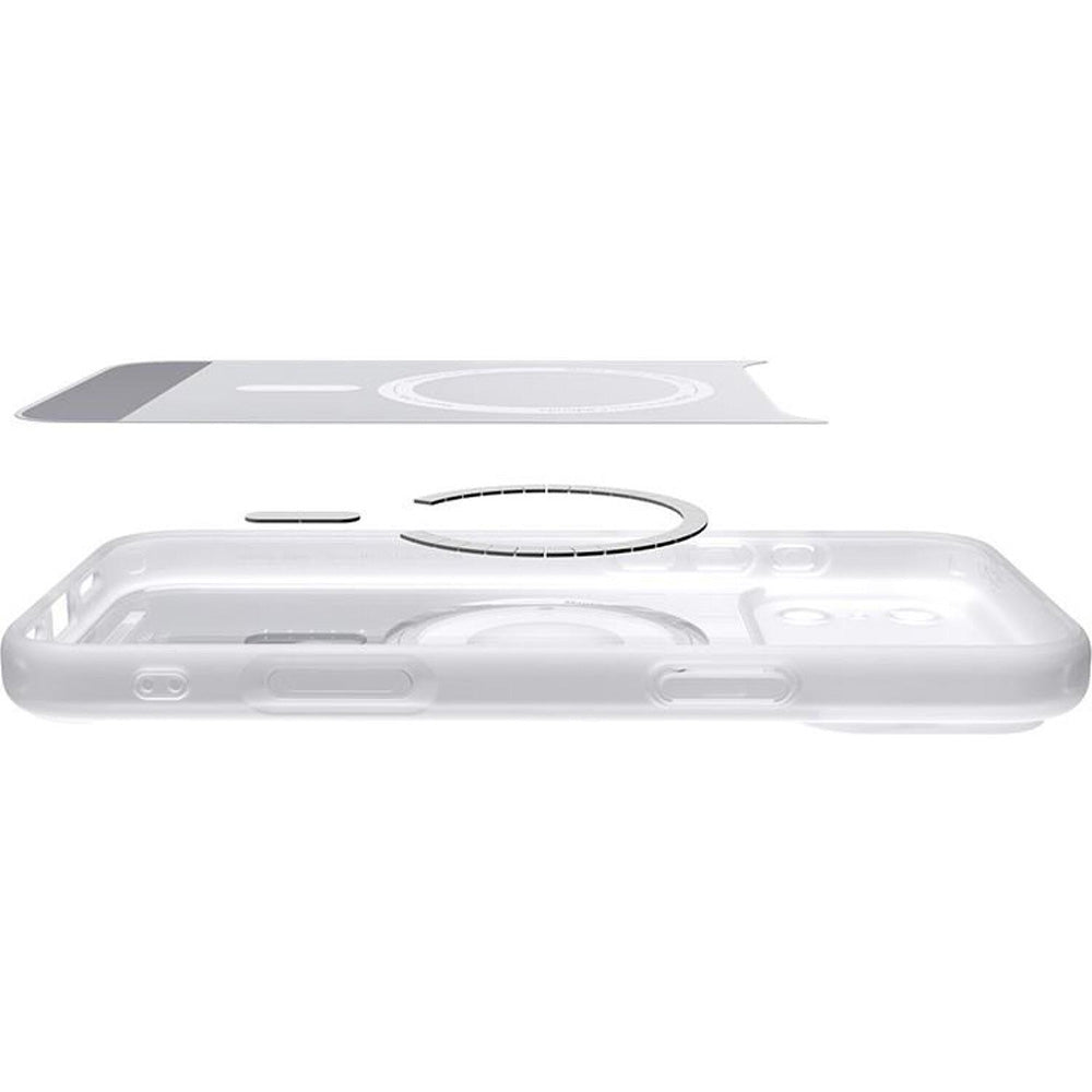 Husa MagSafe pentru Apple iPhone 17 Pro, Spigen, Ultra Hybrid Classic, Argintie