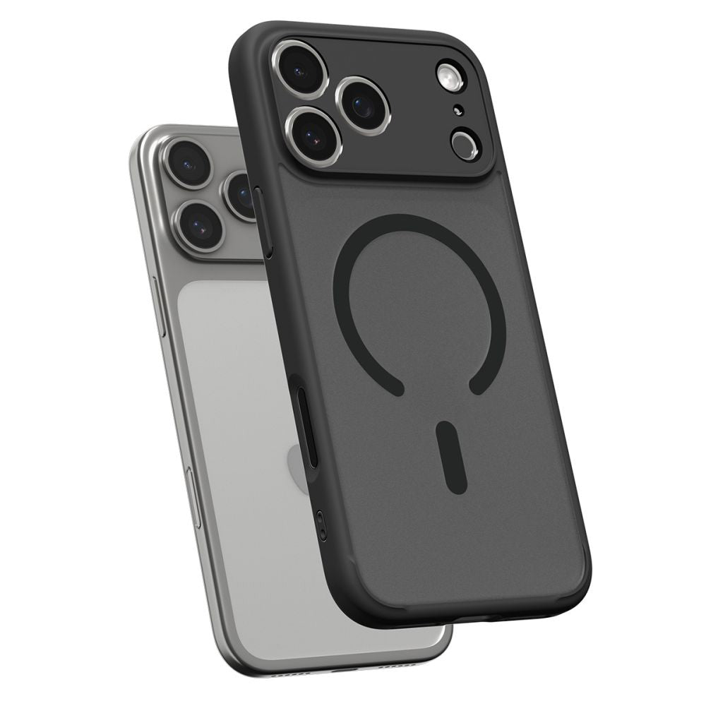 Husa MagSafe pentru Apple iPhone 17 Pro, Spigen, Ultra Hybrid, Neagra Satinata