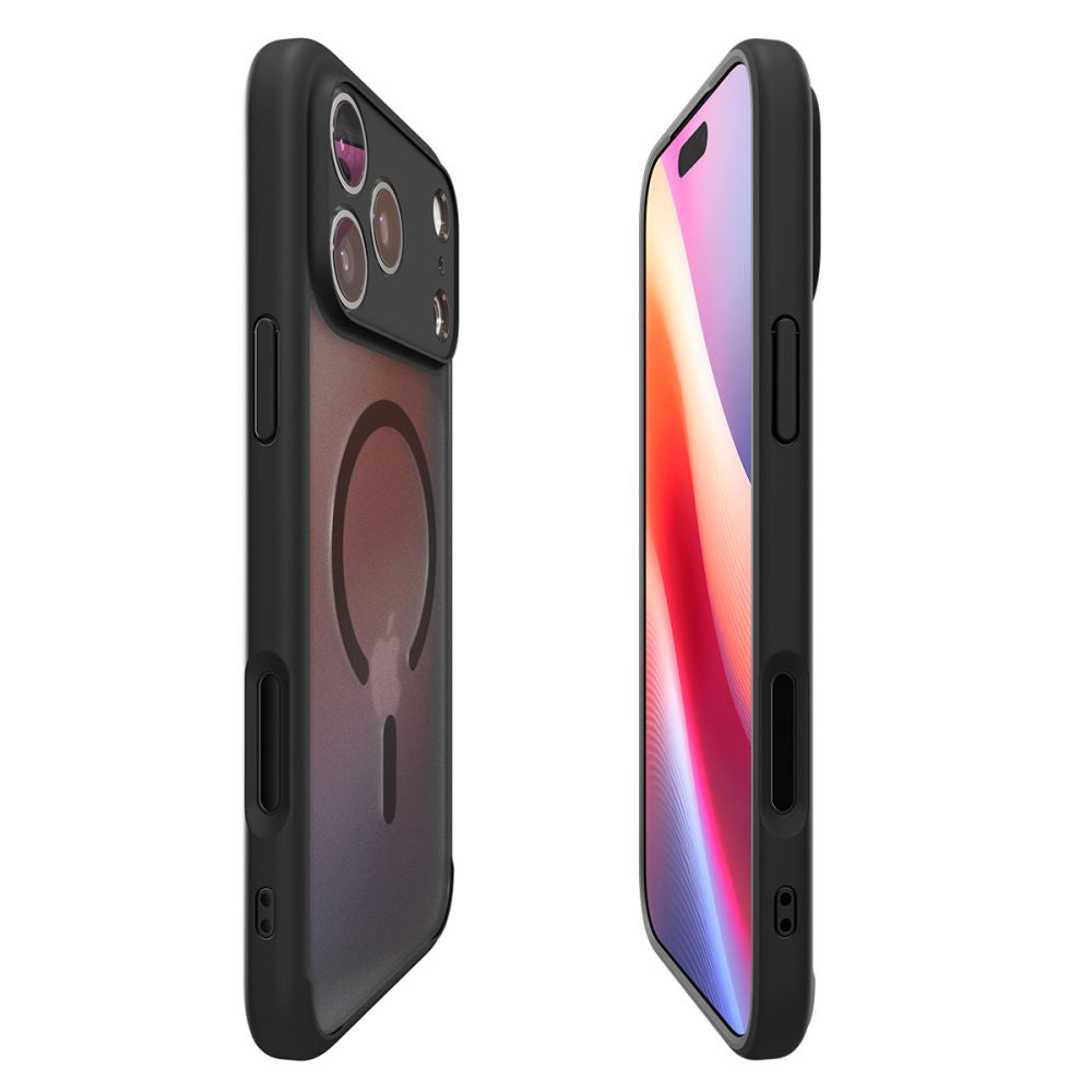 Husa MagSafe pentru Apple iPhone 17 Pro, Spigen, Ultra Hybrid, Neagra Satinata