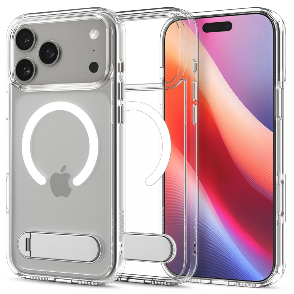 Husa MagSafe pentru Apple iPhone 17 Pro, Spigen, Ultra Hybrid S, Transparenta